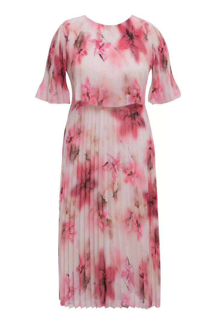 FRV Printed plus size chiffon short sleeve midi dress - Jacona de Plancarte