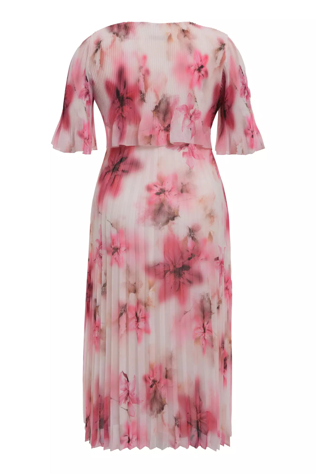FRV Printed plus size chiffon short sleeve midi dress - Jacona de Plancarte