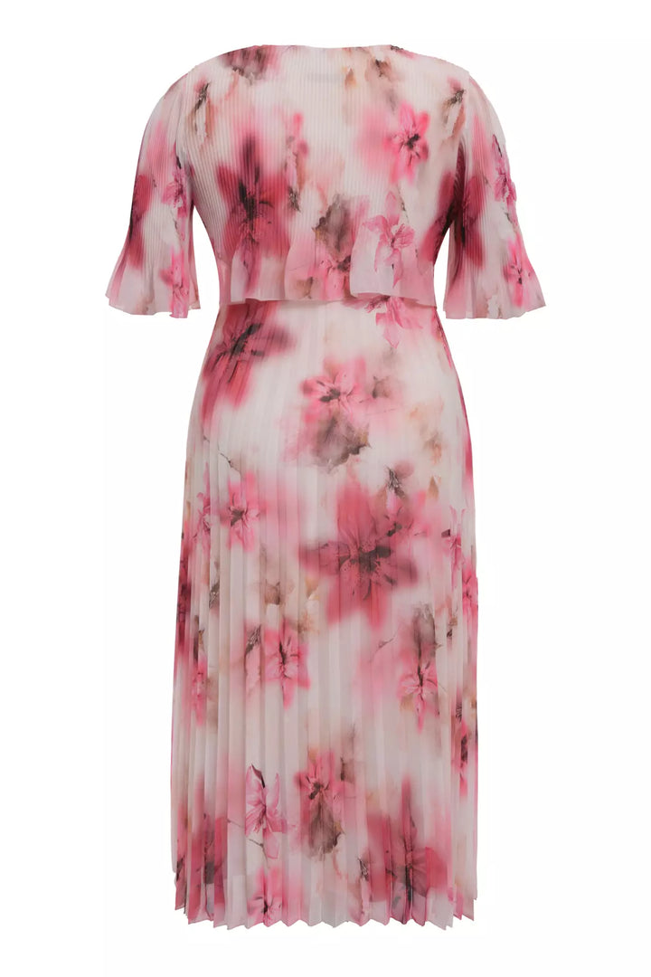 FRV Printed plus size chiffon short sleeve midi dress - Jacona de Plancarte