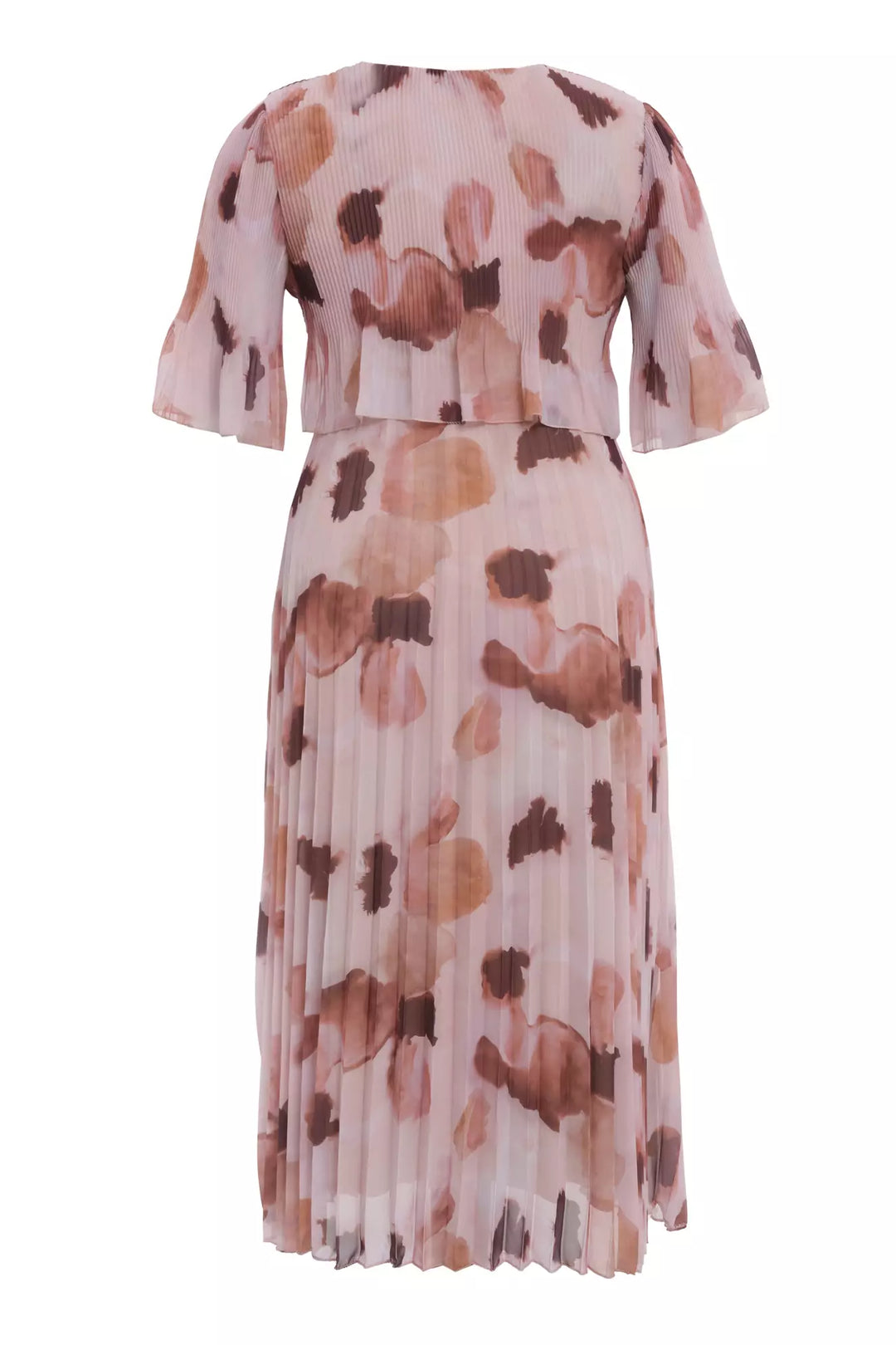 FRV Printed plus size chiffon short sleeve midi dress - Nova Kakhovka