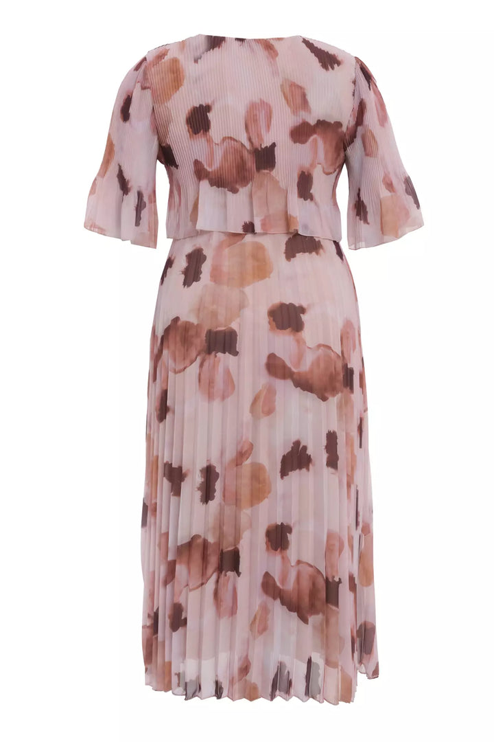 FRV Printed plus size chiffon short sleeve midi dress - Nova Kakhovka