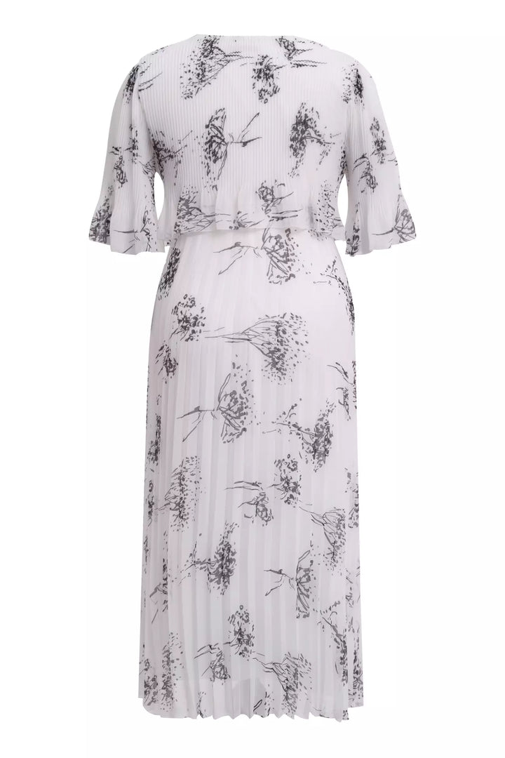FRV Printed plus size chiffon short sleeve midi dress - Scottsdale
