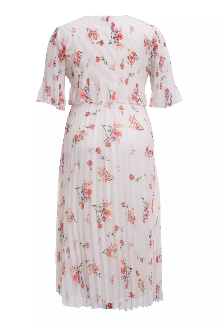 FRV Printed plus size chiffon short sleeve midi dress - Jilotepec