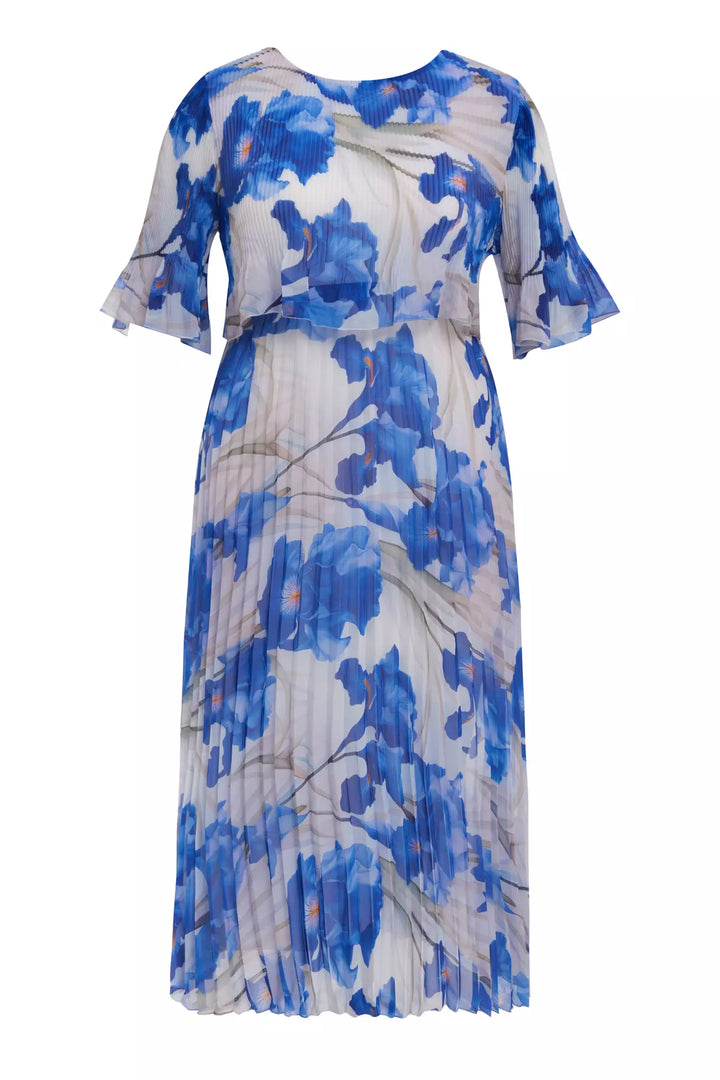 FRV Printed plus size chiffon short sleeve midi dress - Livry-Gargan