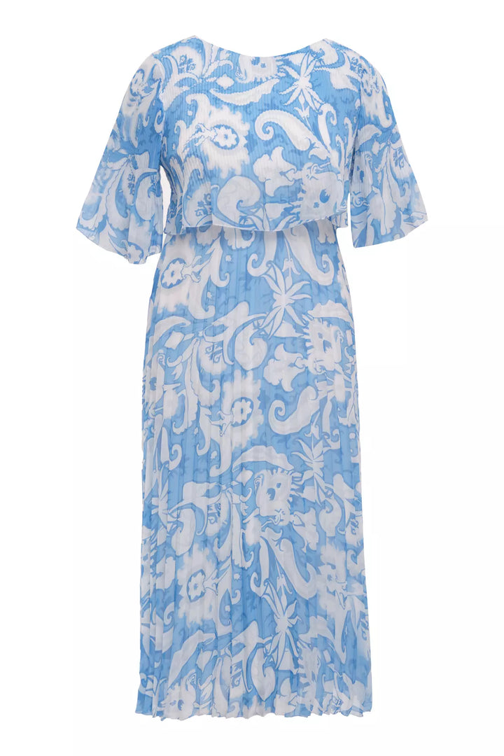 FRV Printed plus size chiffon short sleeve midi dress - Altamura