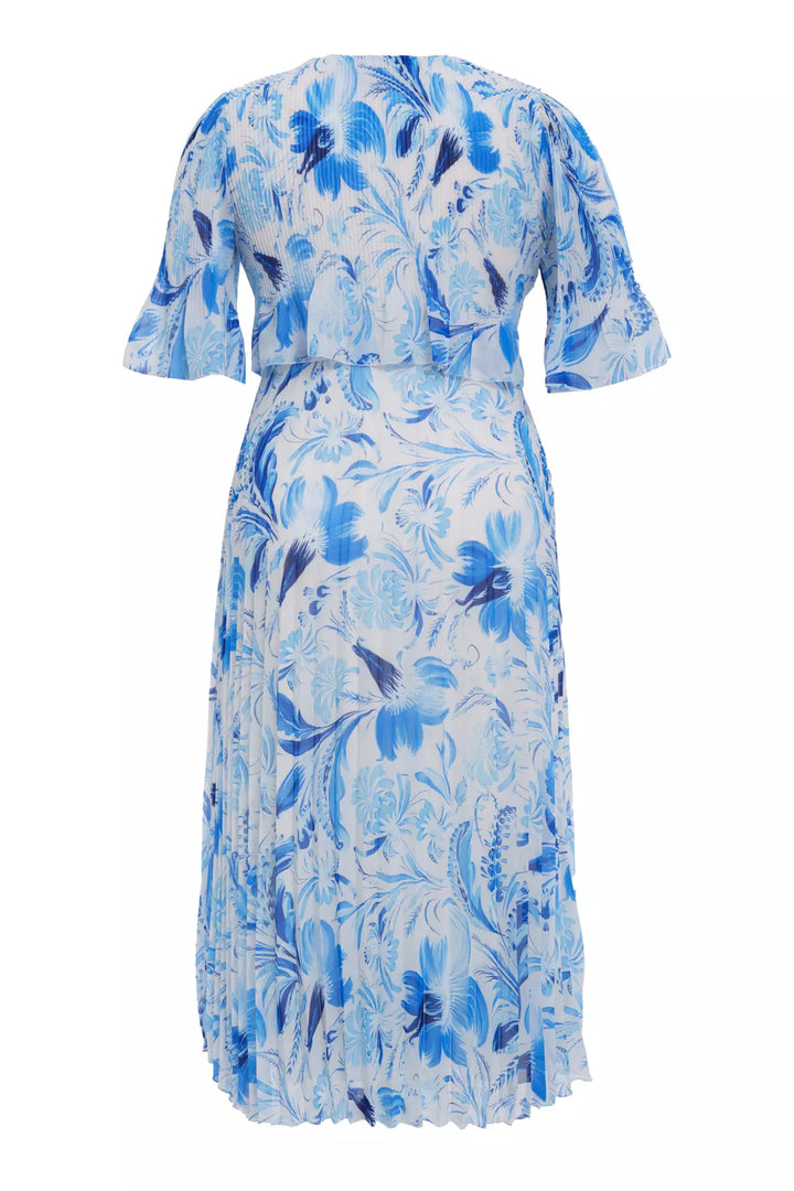 FRV Printed plus size chiffon short sleeve midi dress - Aschaffenburg