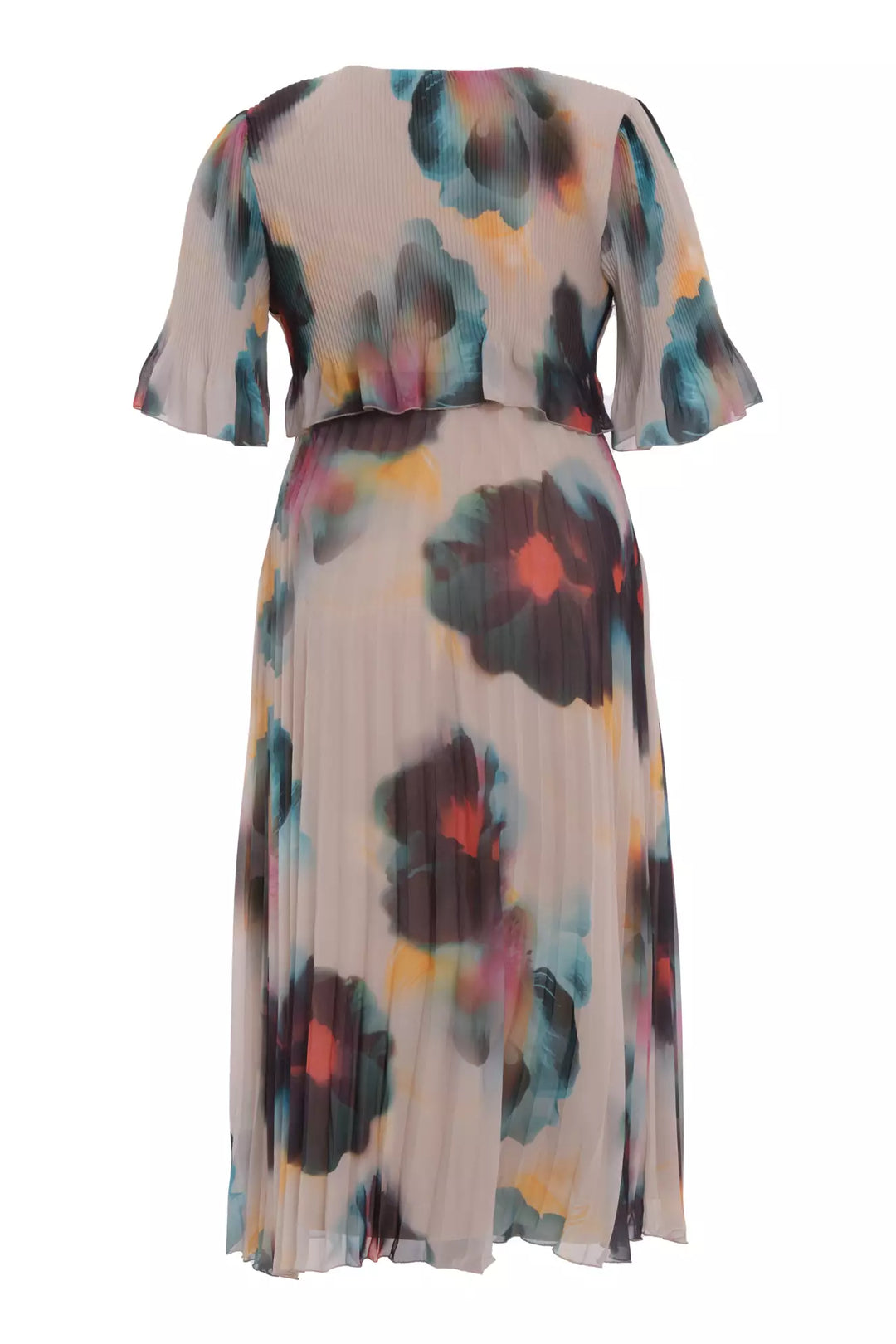 FRV Printed plus size chiffon short sleeve midi dress - San Martin Texmelucan de Labastida