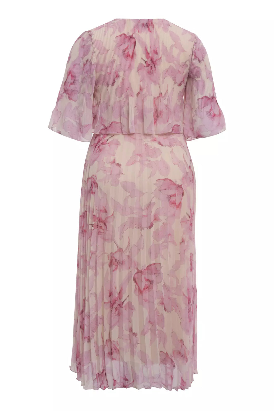 FRV Printed plus size chiffon short sleeve midi dress - Marcianise