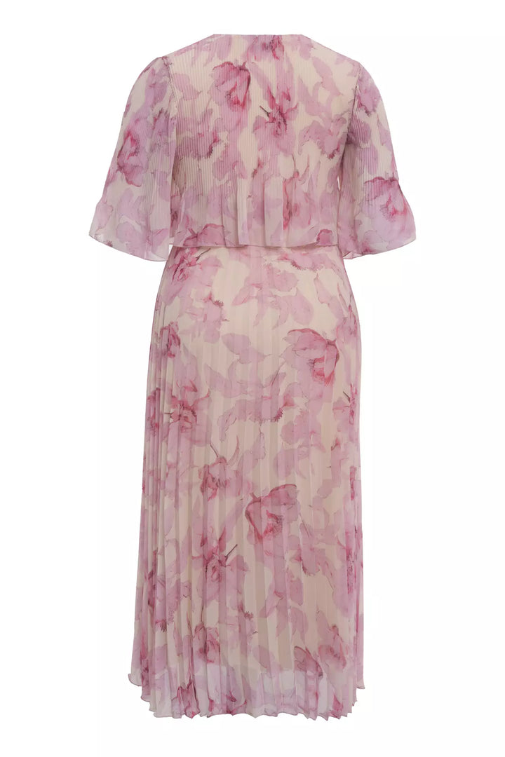 FRV Printed plus size chiffon short sleeve midi dress - Marcianise
