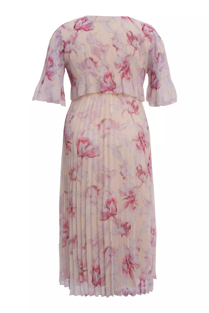 FRV Printed plus size chiffon short sleeve midi dress - Zhytomyr