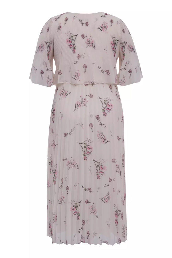 FRV Printed plus size chiffon short sleeve midi dress - Alcamo
