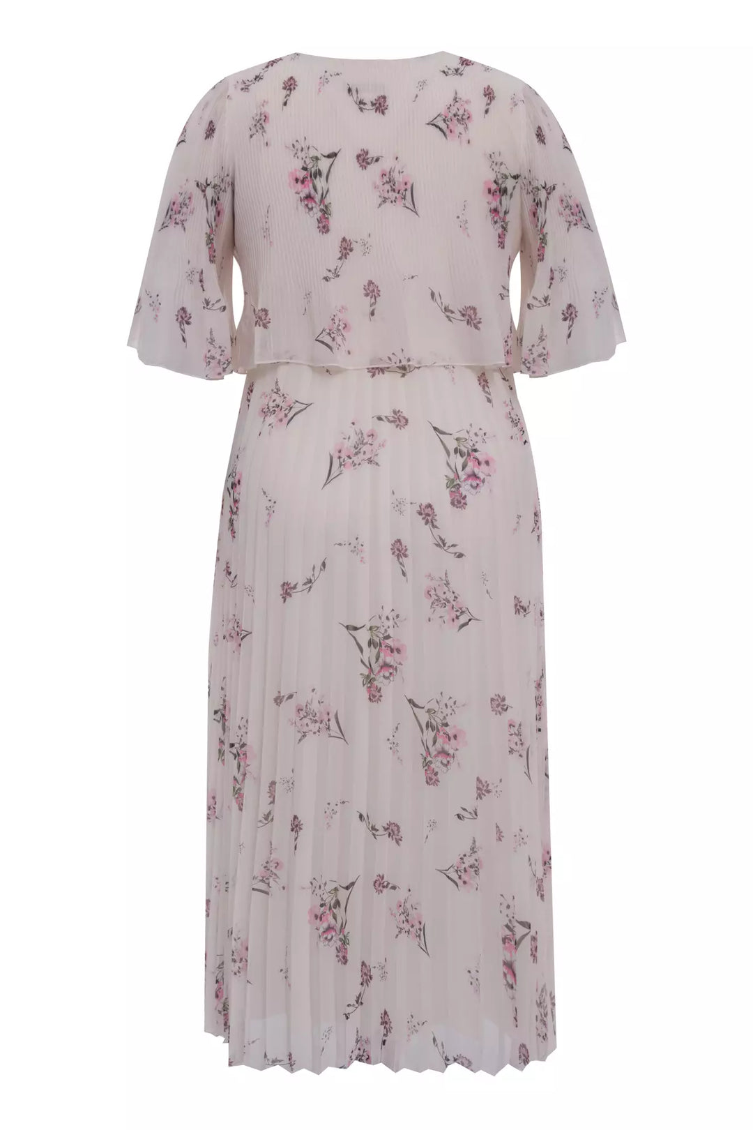 FRV Printed plus size chiffon short sleeve midi dress - Alcamo