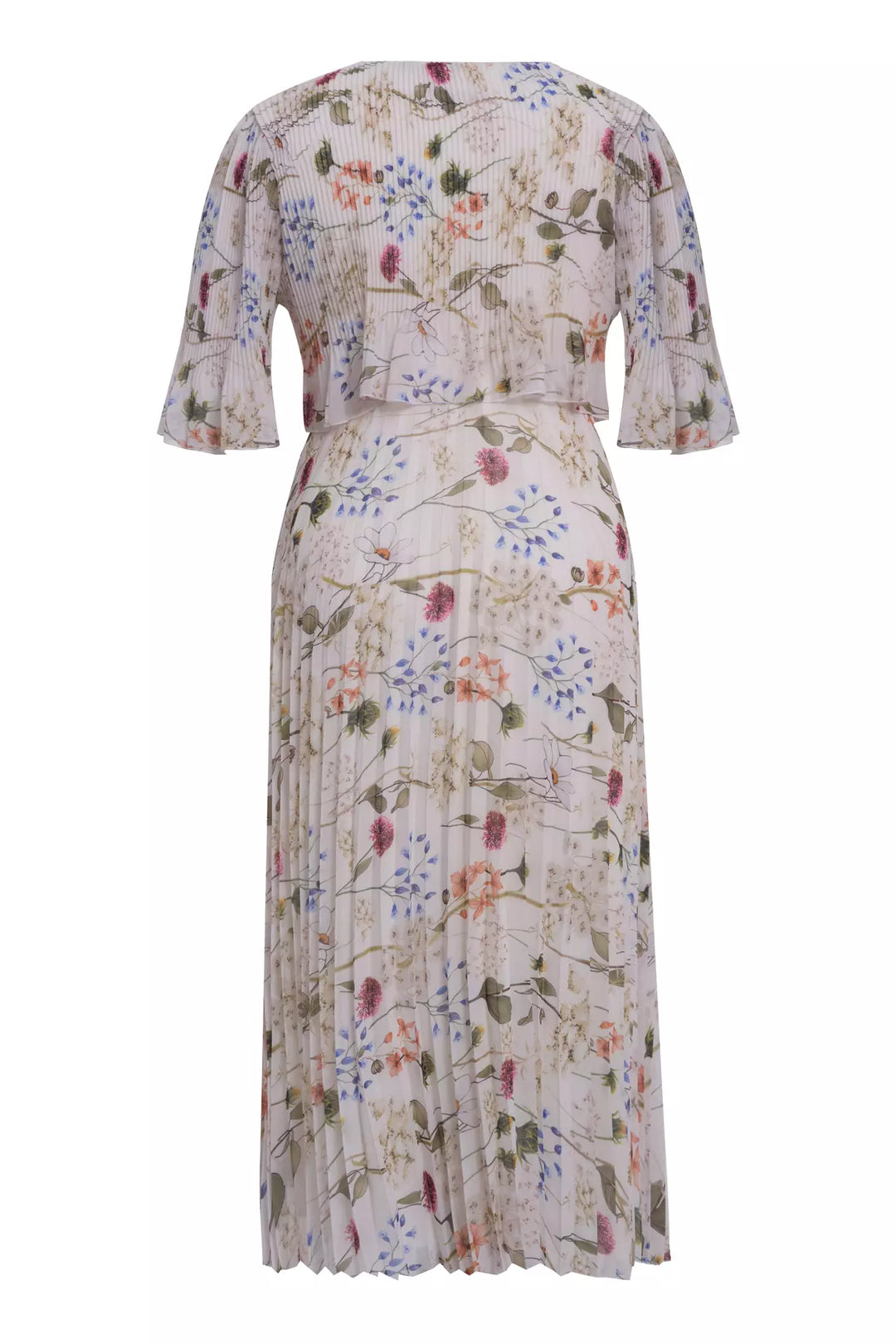 FRV Printed plus size chiffon short sleeve midi dress - Clearwater