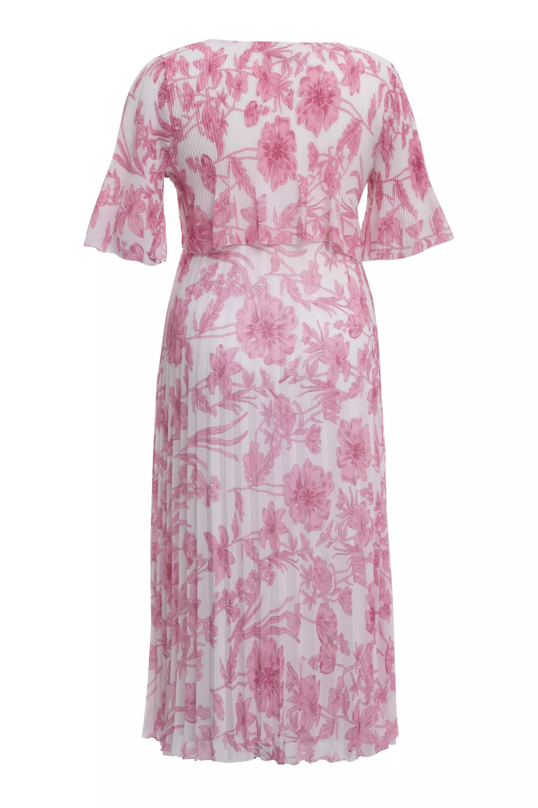 FRV Printed plus size chiffon short sleeve midi dress - Monclova