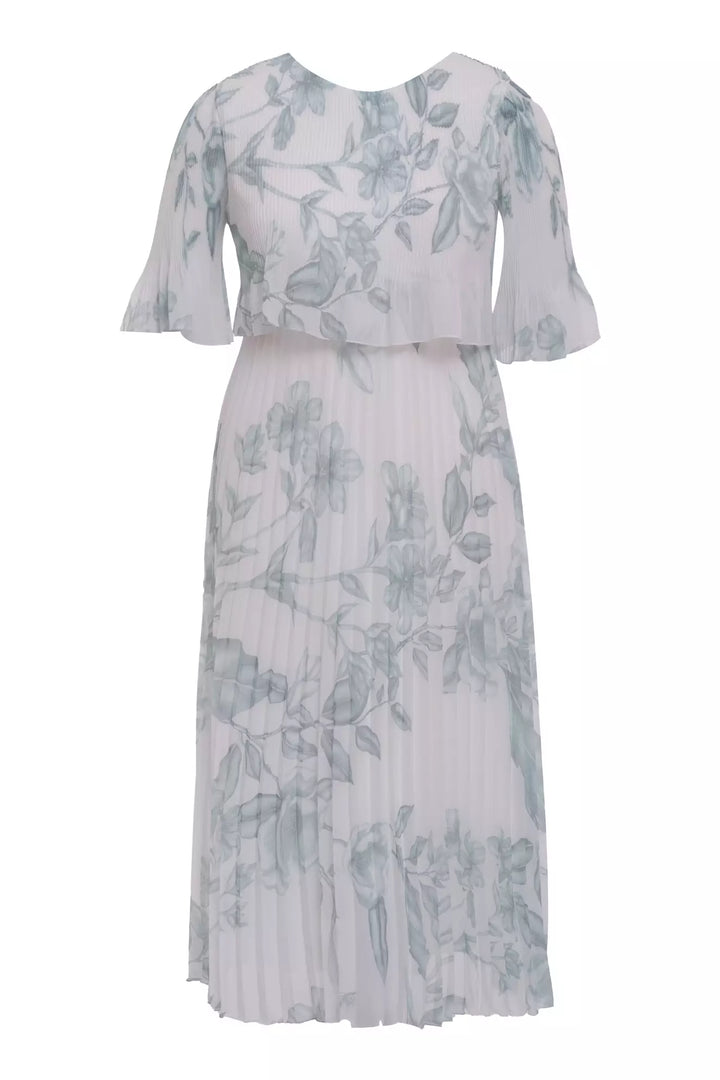 FRV Printed plus size chiffon short sleeve midi dress - Backnang