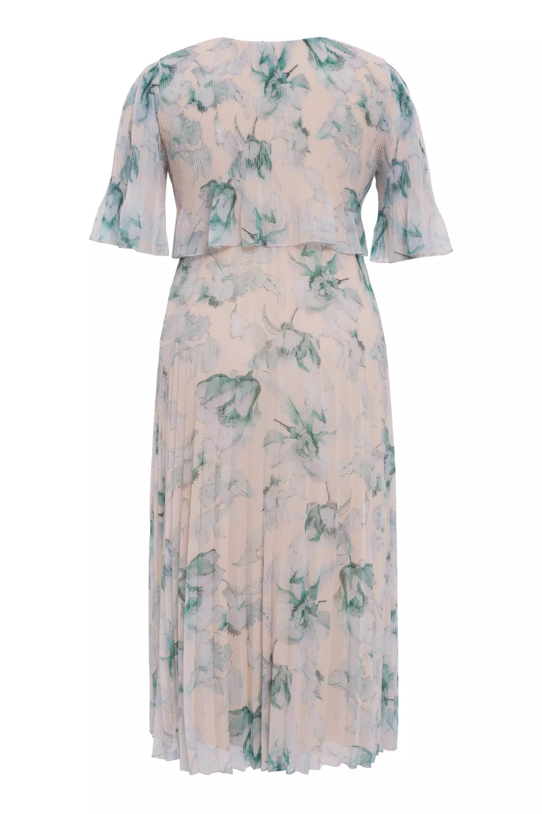 FRV Printed plus size chiffon short sleeve midi dress - Valdosta