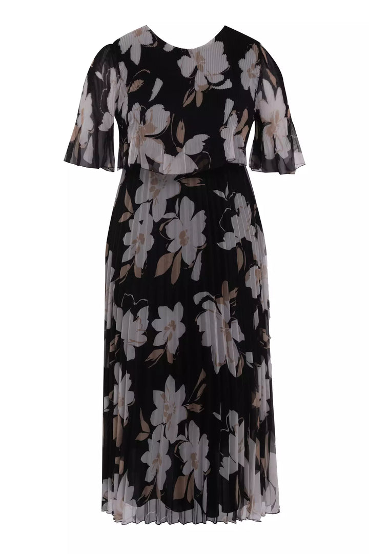 FRV Printed plus size chiffon short sleeve midi dress - Spokane Valley