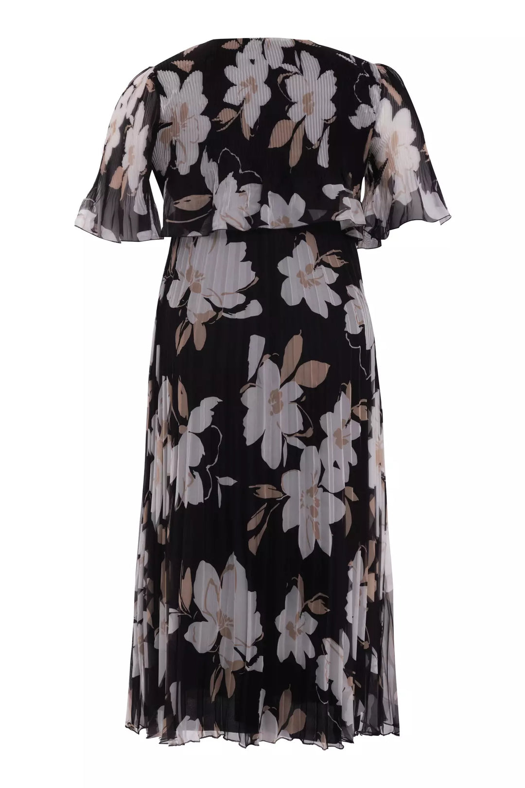 FRV Printed plus size satin short sleeve midi dress - Kawartha Lakes