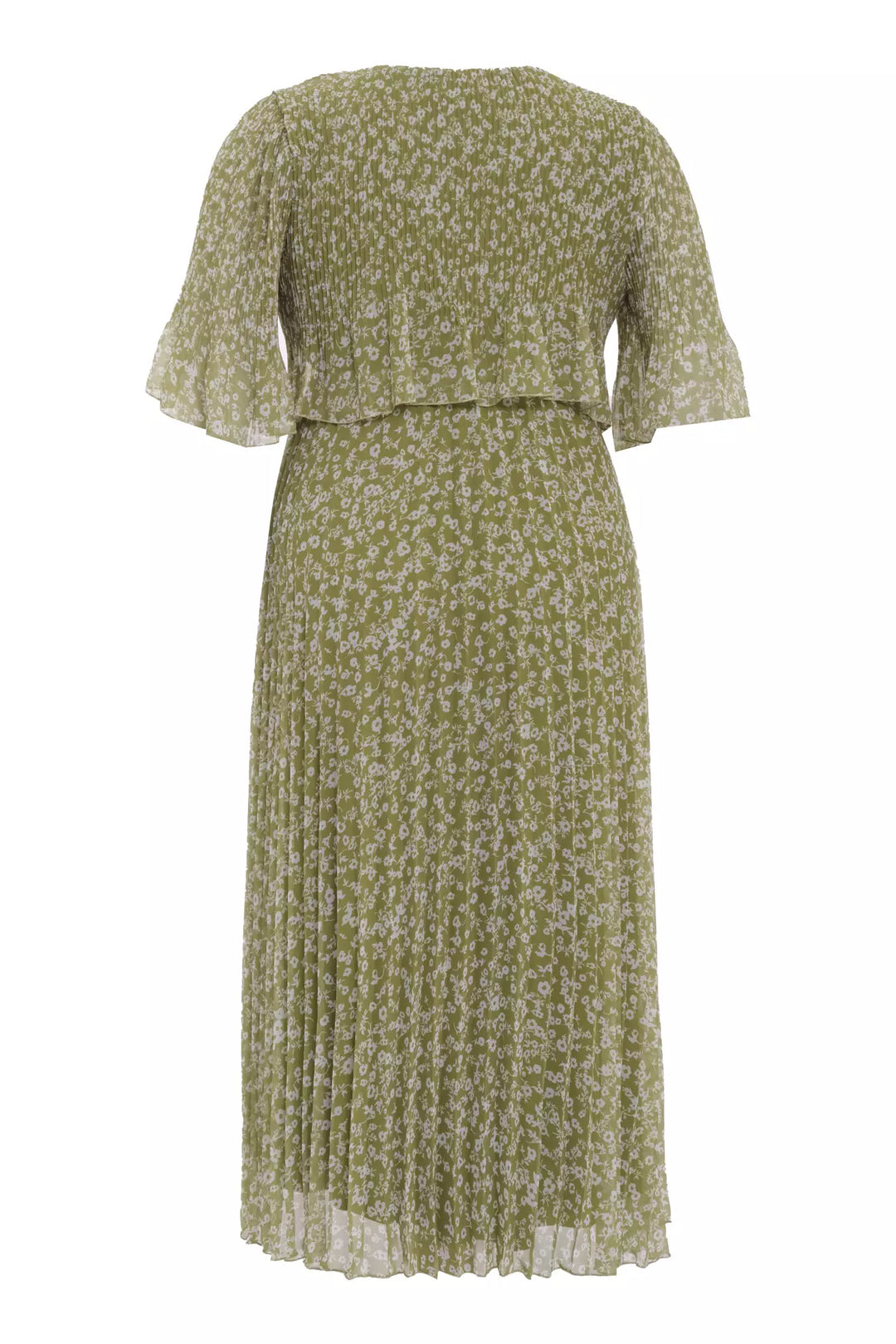 FRV Printed plus size chiffon short sleeve midi dress - Elyria