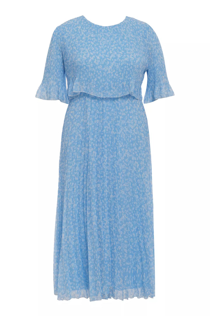 FRV Printed plus size chiffon short sleeve midi dress - Mount Laurel