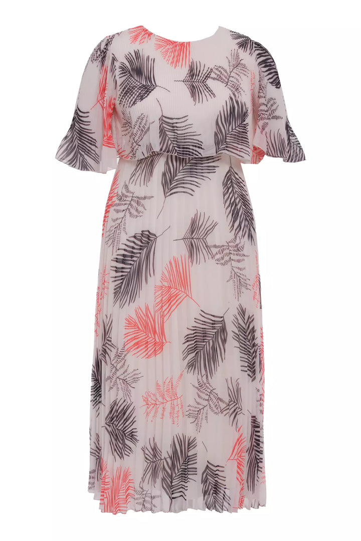 FRV Printed plus size chiffon short sleeve midi dress - Mount Laurel