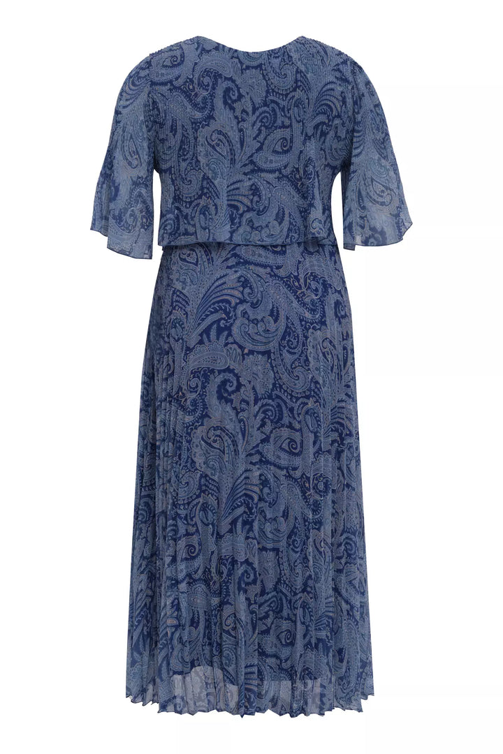 FRV Printed plus size chiffon short sleeve midi dress - Eau Claire