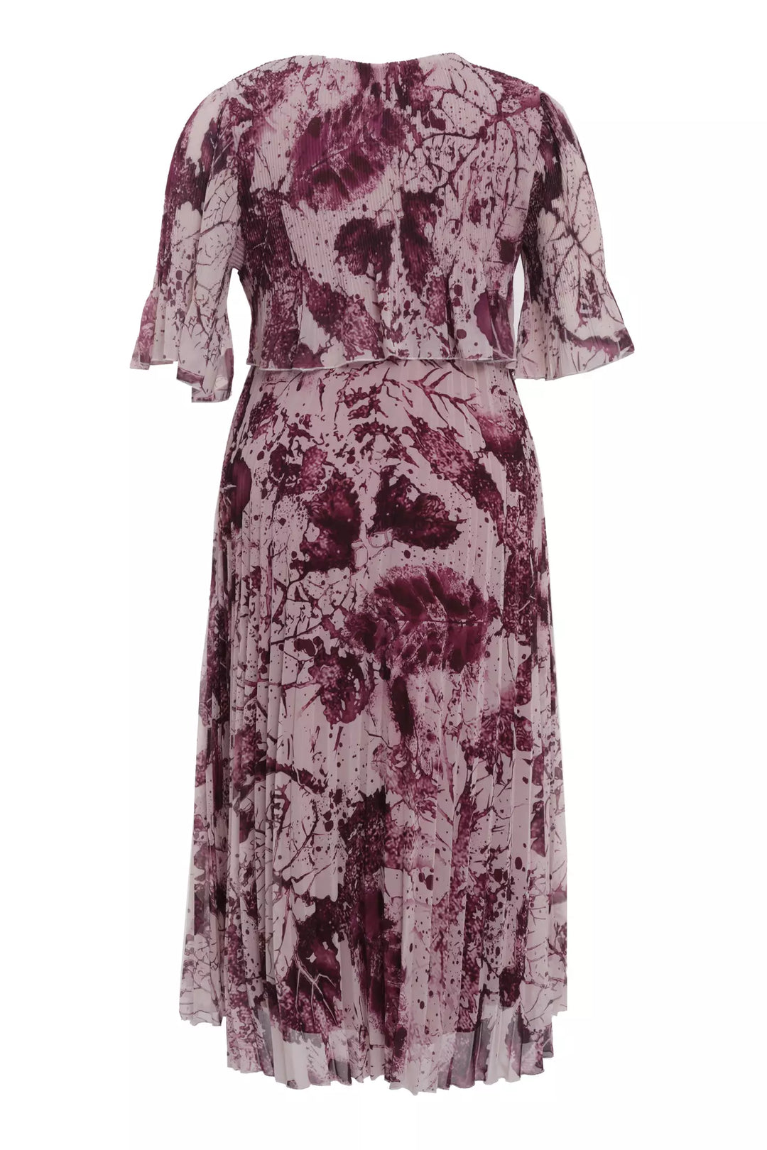 FRV Printed plus size chiffon short sleeve midi dress - Kendall West