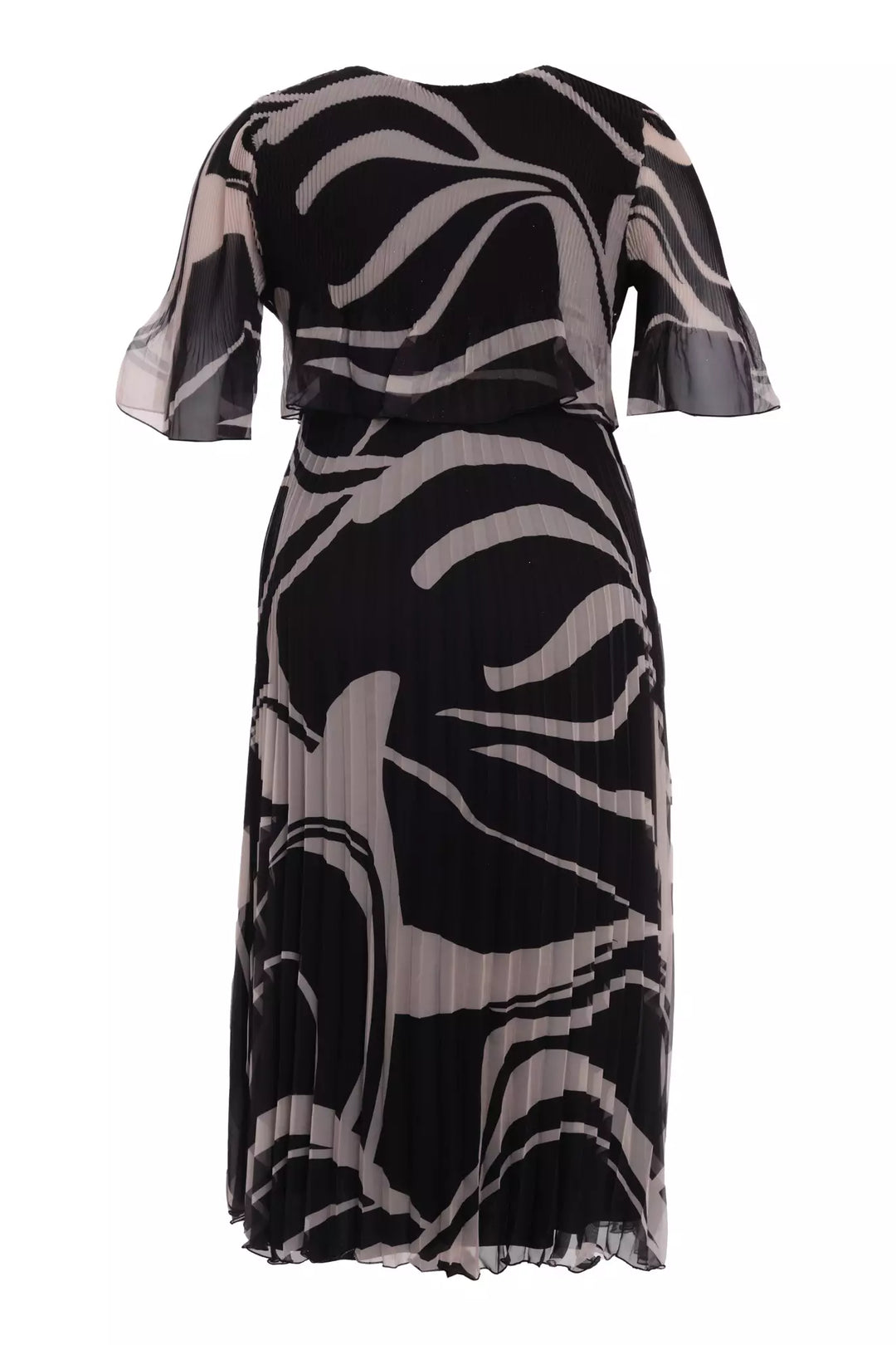 FRV Printed plus size chiffon short sleeve midi dress - Tulancingo