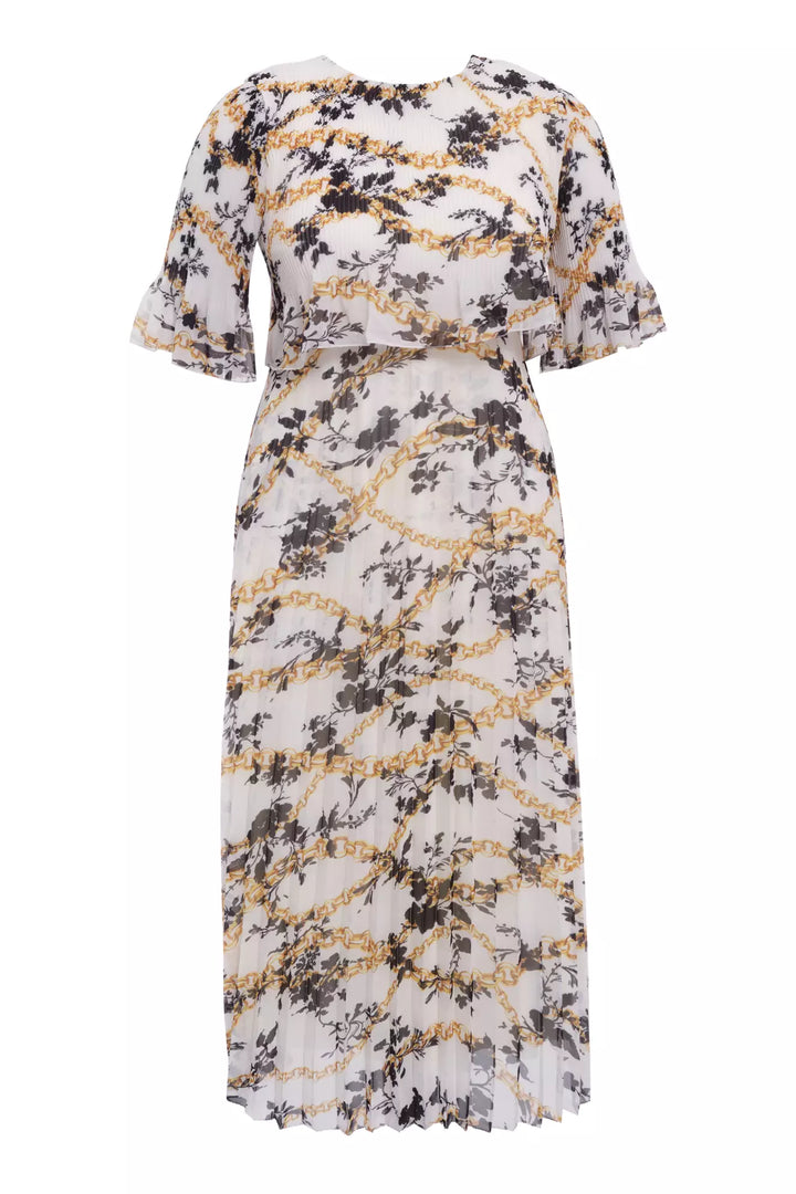 FRV Printed plus size chiffon short sleeve midi dress - Brookline