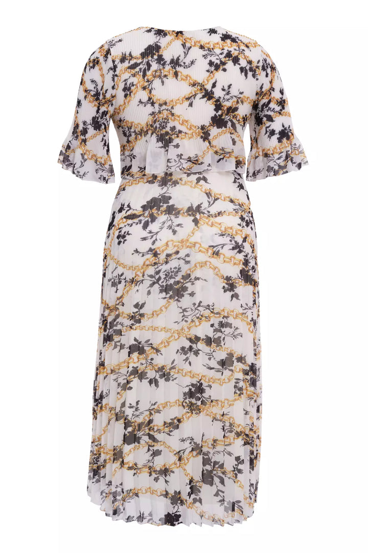 FRV Printed plus size chiffon short sleeve midi dress - Brookline