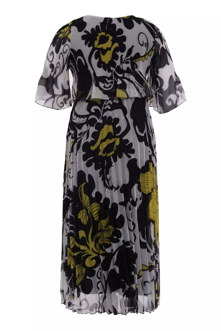 FRV Printed plus size chiffon short sleeve midi dress - Milpitas