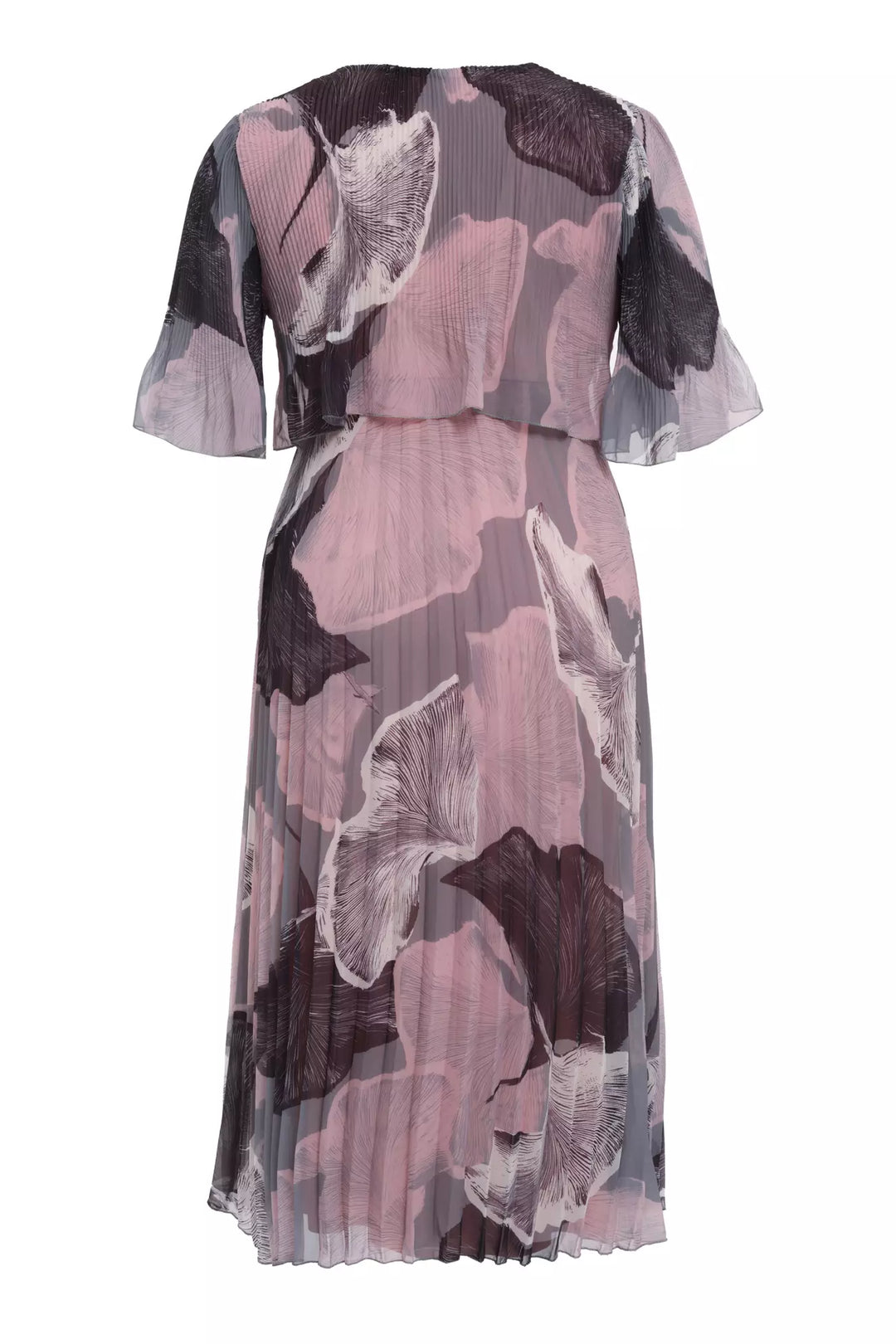 FRV Printed plus size chiffon short sleeve midi dress - Pátzcuaro