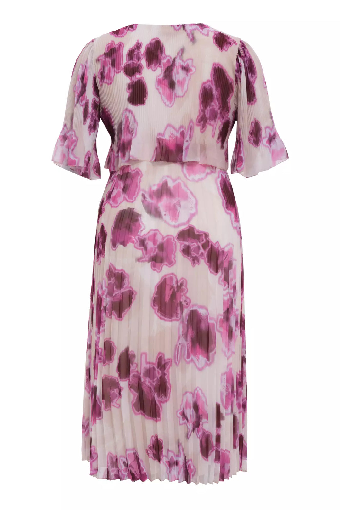 FRV Printed plus size chiffon short sleeve midi dress - Bedford