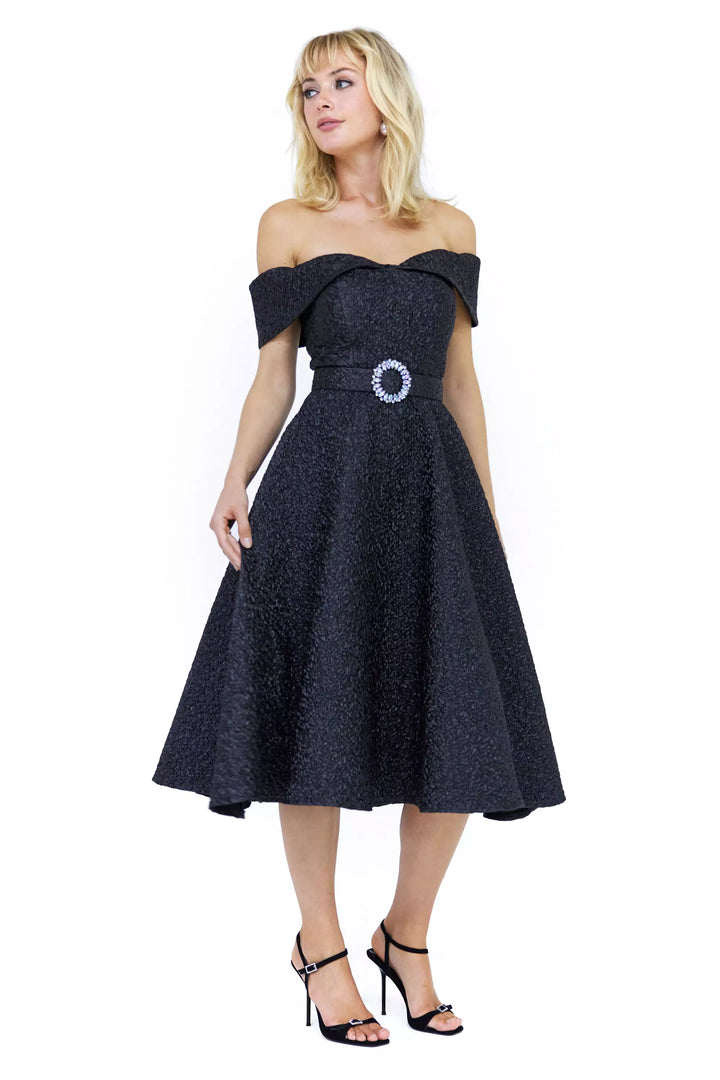 FRV Black jakar sleeveless midi dress - Glens Falls