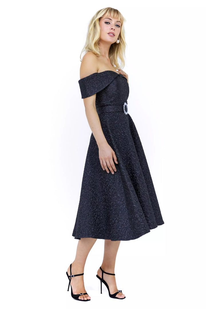 FRV Black jakar sleeveless midi dress - Glens Falls