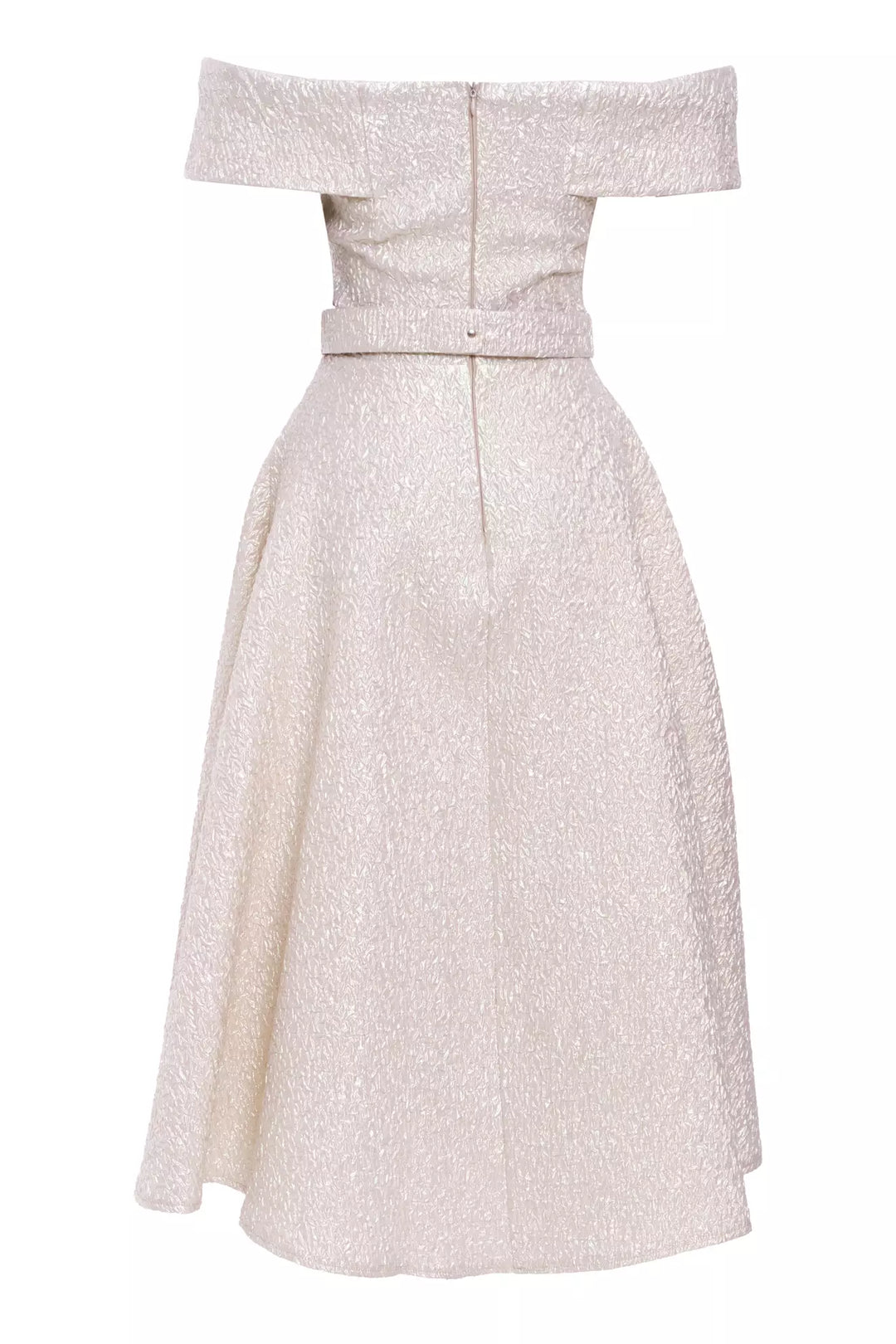 FRV Beige jakar sleeveless midi dress - Richmond