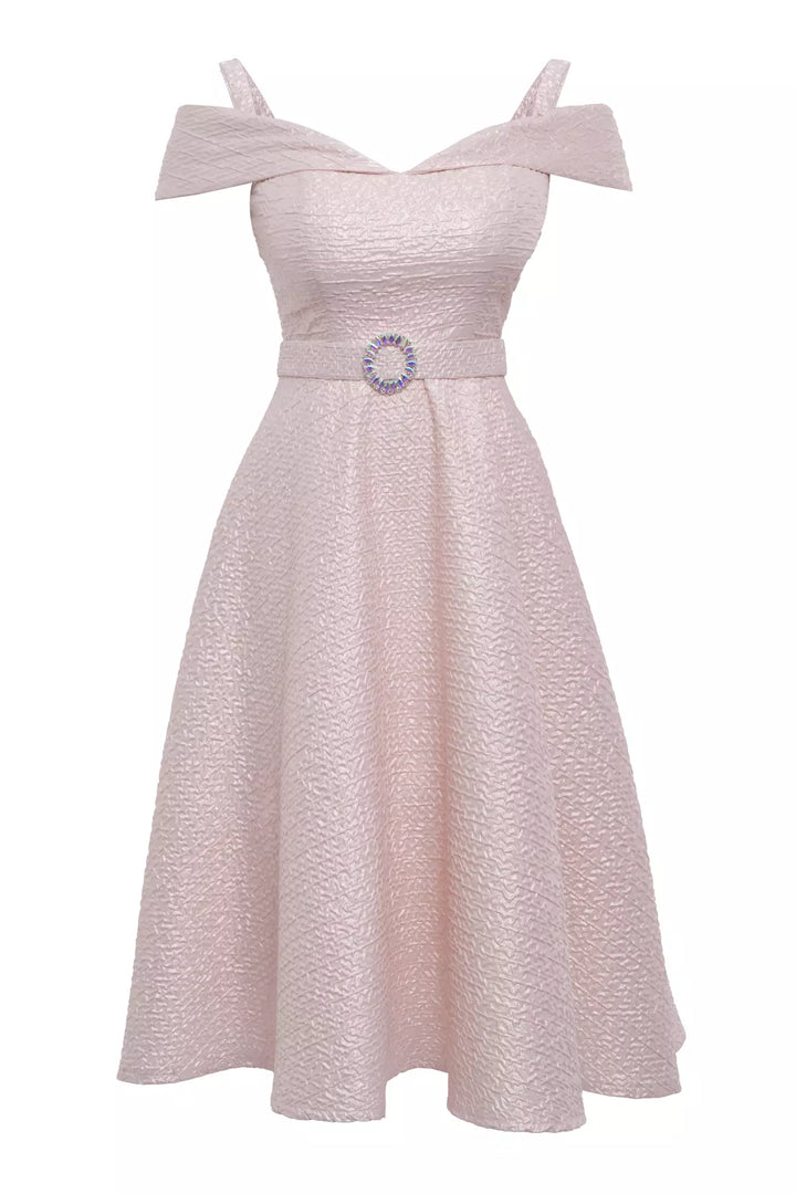 FRV Blush jakar sleeveless midi dress - Véroia