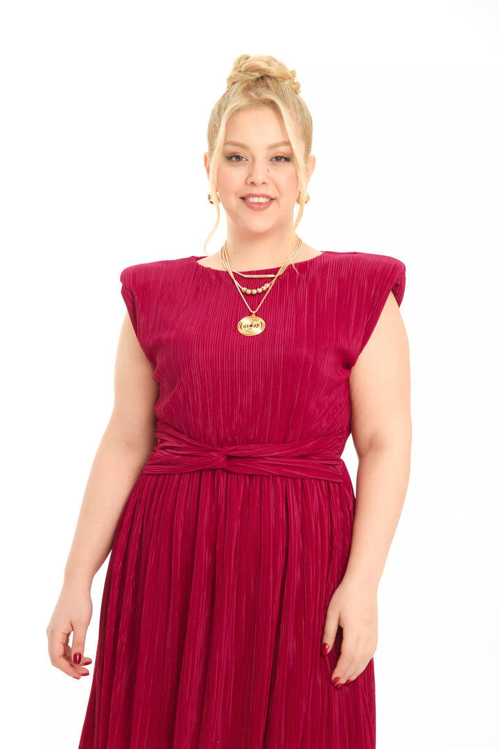 FRV Maroon plus size sandy sleeveless mini dress - Inglewood