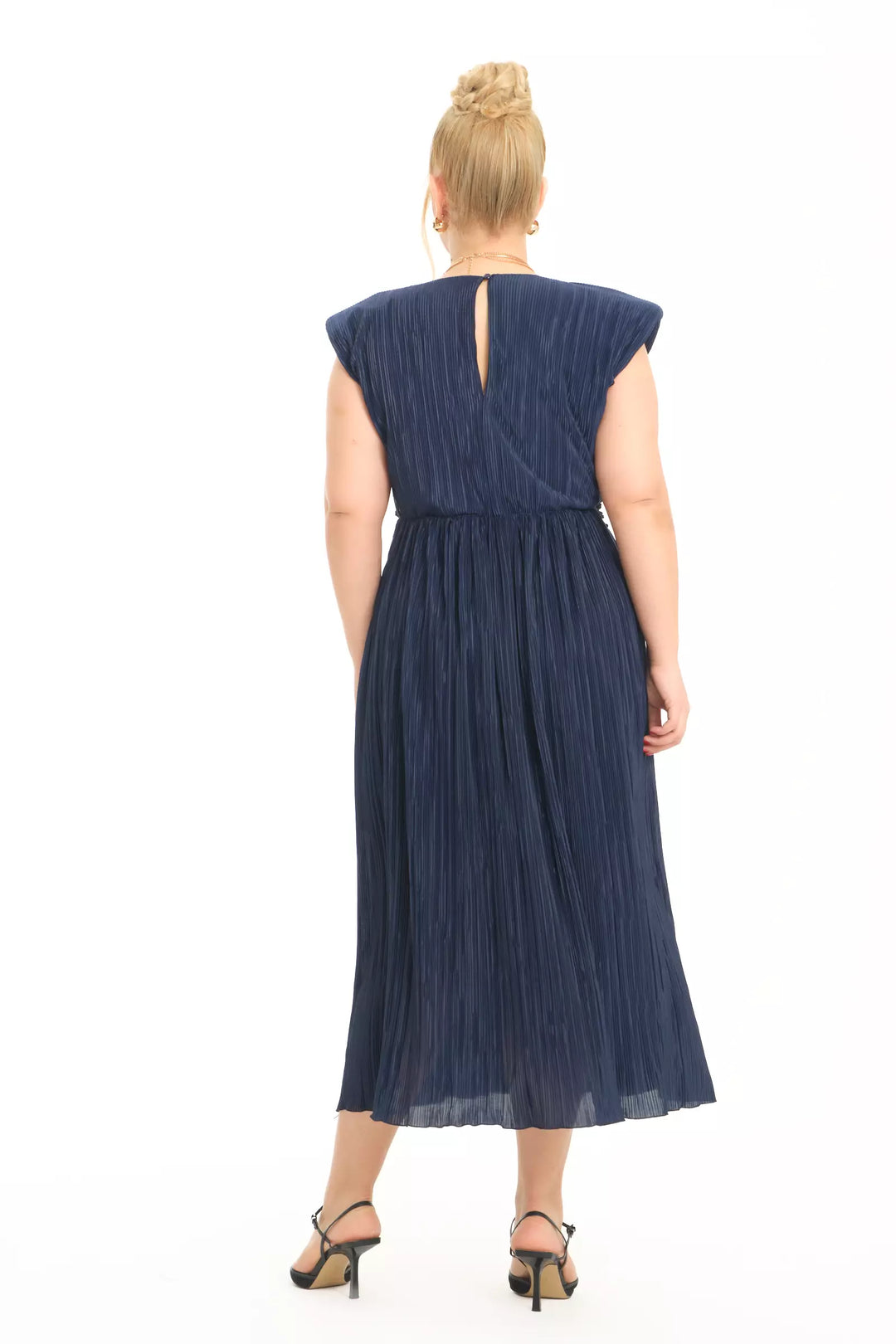 FRV Navy blue plus size sandy sleeveless mini dress - Stockton