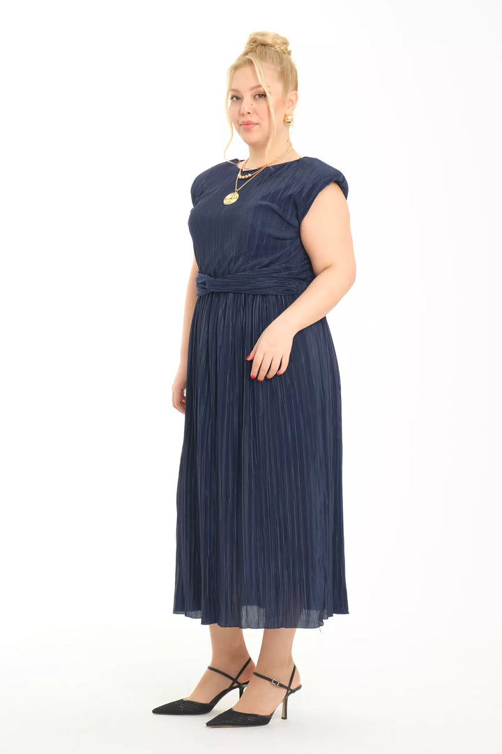 FRV Navy blue plus size sandy sleeveless mini dress - Stockton