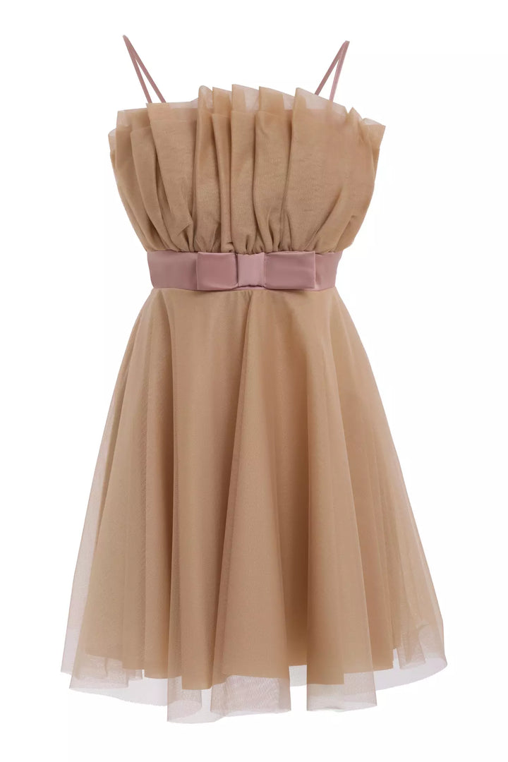 FRV Beige tulle sleeveless mini dress - Makiivka