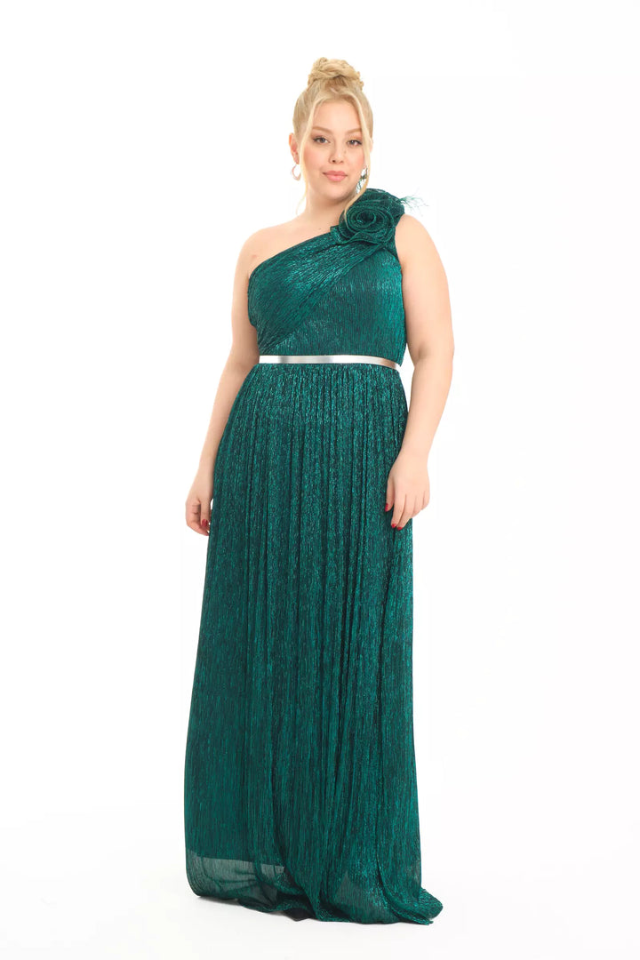 FRV Green plus size moonlight sleeveless maxi dress - Kendall
