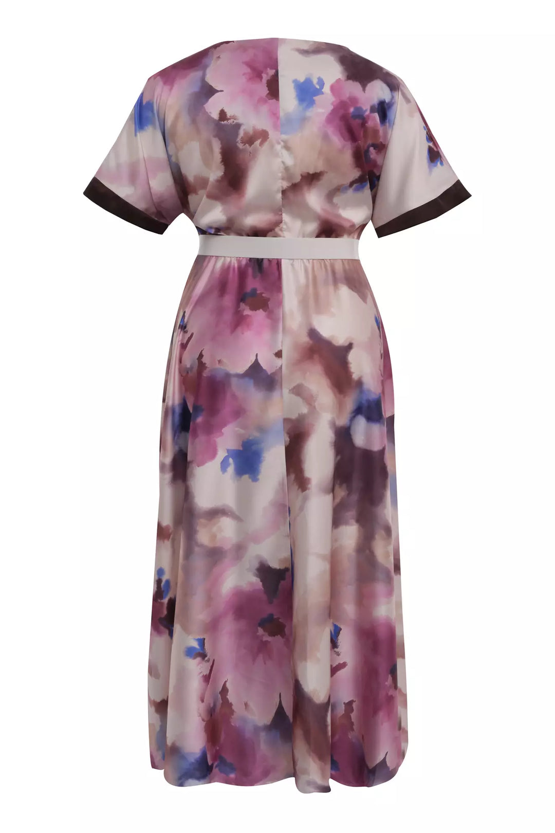 FRV Printed plus size satin short sleeve midi dress - East Gwillimbury
