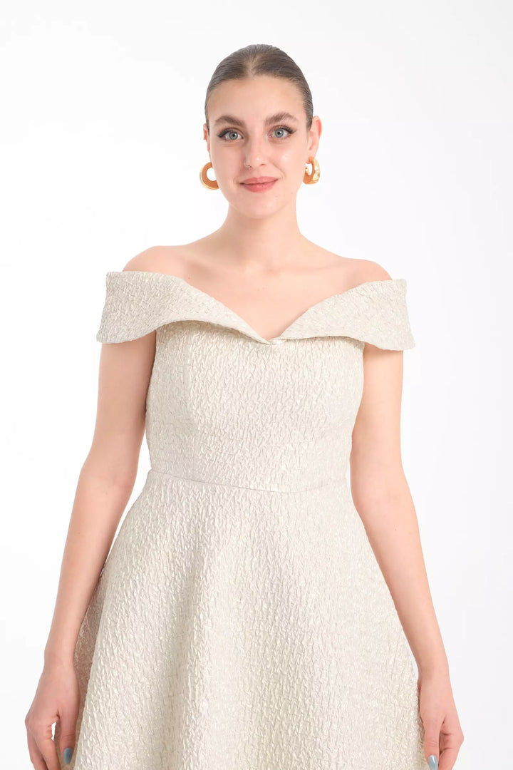 FRV Beige plus size jakar sleeveless midi dress - Juventino Rosas