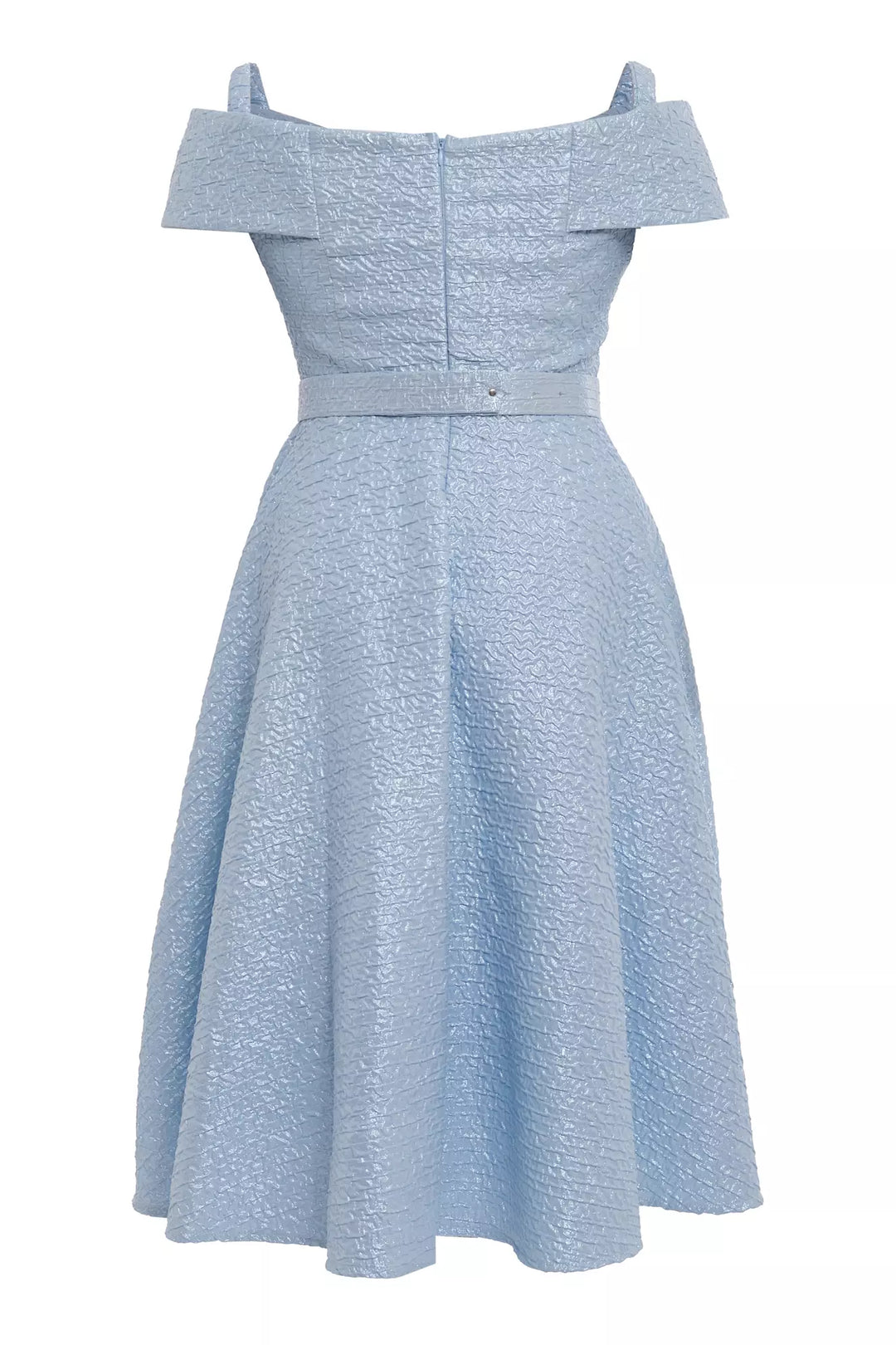 FRV Blue plus size jakar sleeveless midi dress - Lakewood