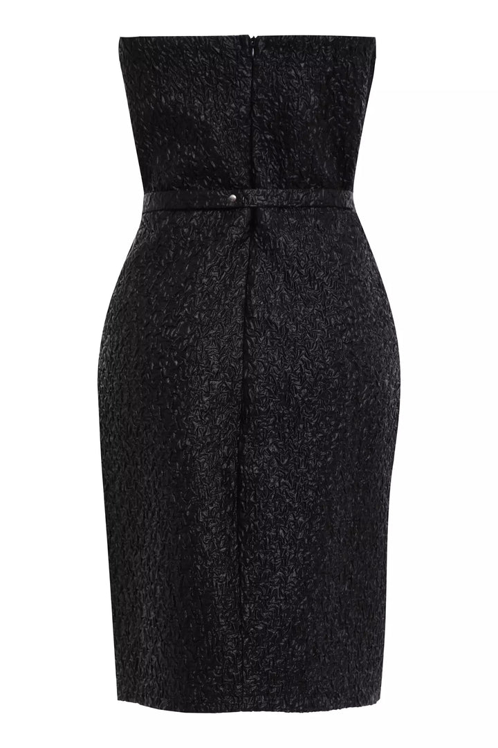 FRV Black jakar strapless mini dress - Bartlett