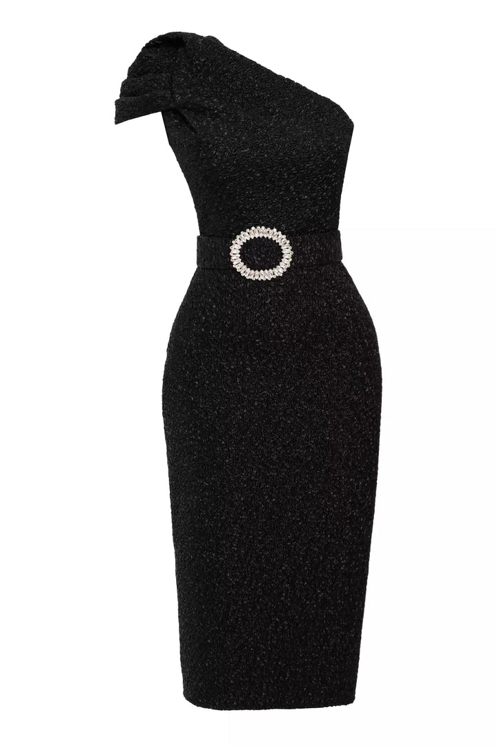 FRV Black jakar sleeveless midi dress - Köniz