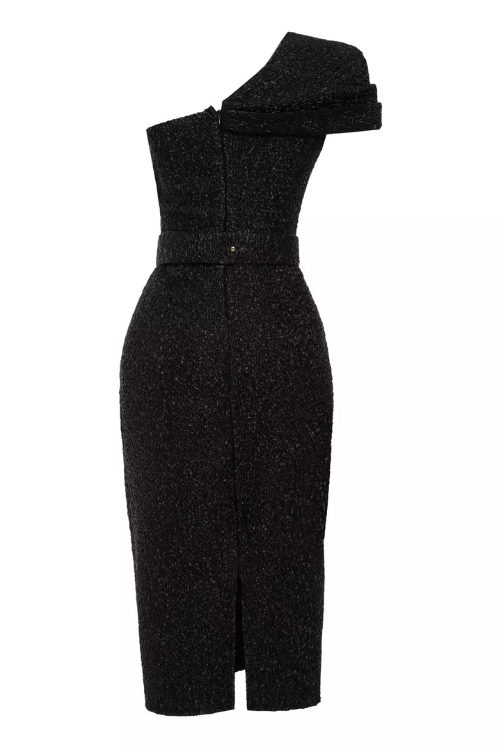 FRV Black jakar sleeveless midi dress - Köniz