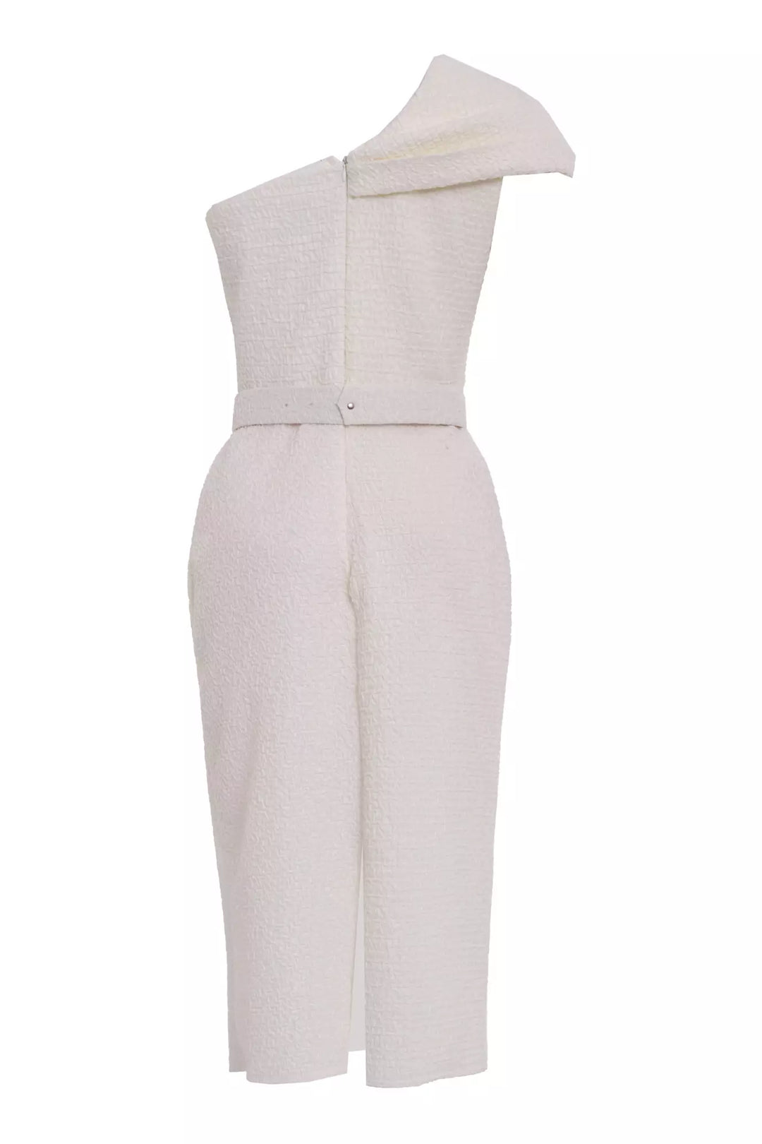 FRV White jakar sleeveless midi dress - Slavuta