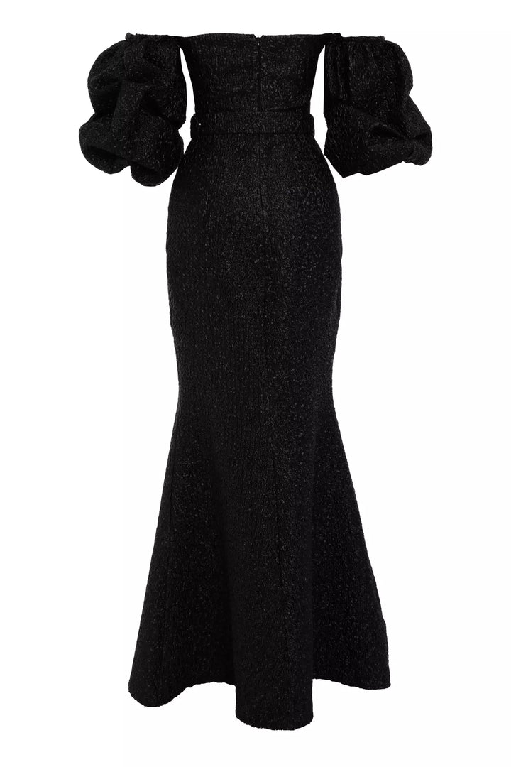 FRV Black jakar sleeveless maxi dress - Scheveningen